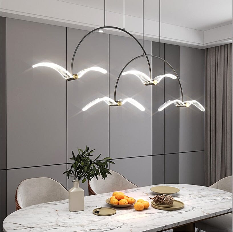 Marinell | Seagull-Inspired Dining Chandelier In Copper