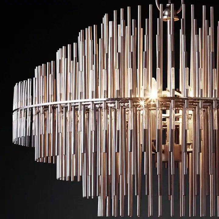 Lyraelle | Art Deco Crystal Iron Rectangle Chandelier