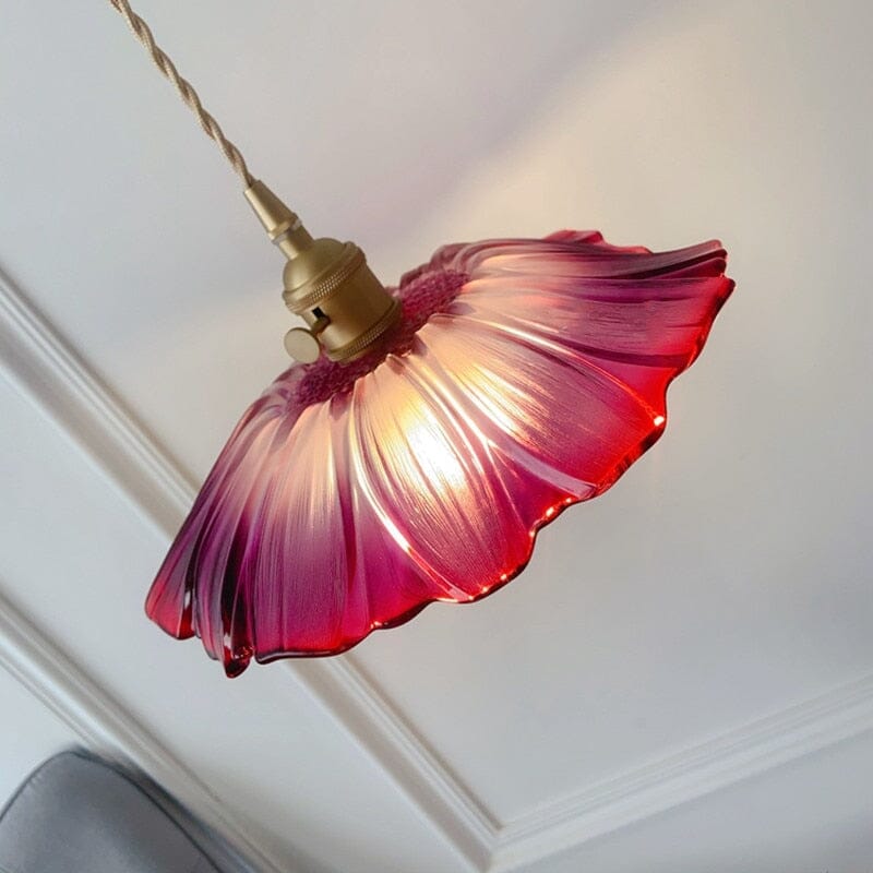 FloraGlass Nordic Flower Pendant Light for Living Rooms