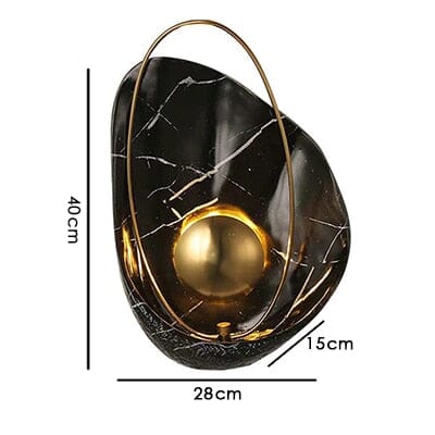 Luxe Imitation Marble Wall Lamp With Shell Pattern