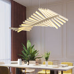 FjordLilt Nordic Herringbone LED Chandelier For Bright Interiors