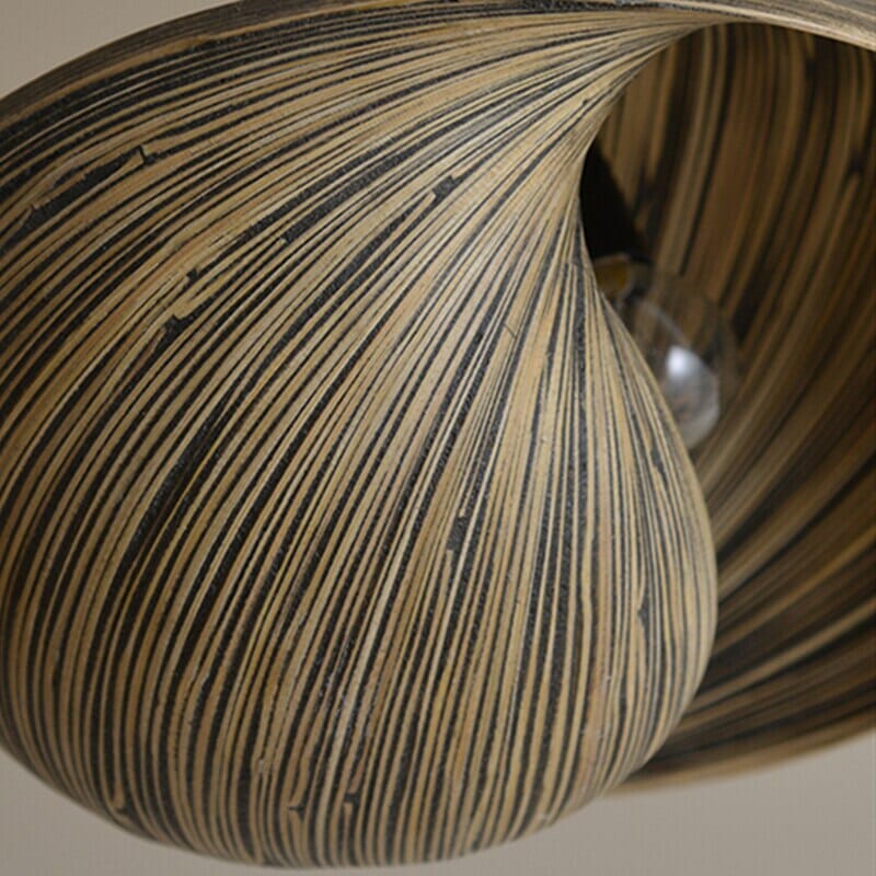 Aurela Bamboo Shell Pendant Light Handcrafted in Southeast Asia