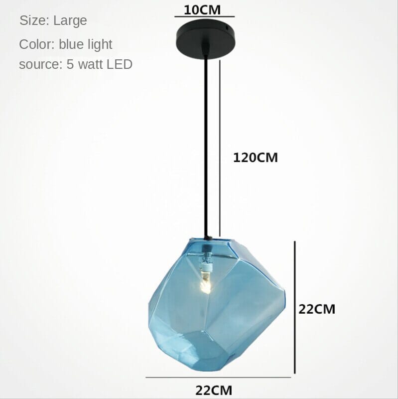 Rainbow Stained Glass Stone Chandeliers for Living Room