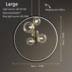 Circlara Glasring Pendelleuchte Runde Deckenlampe