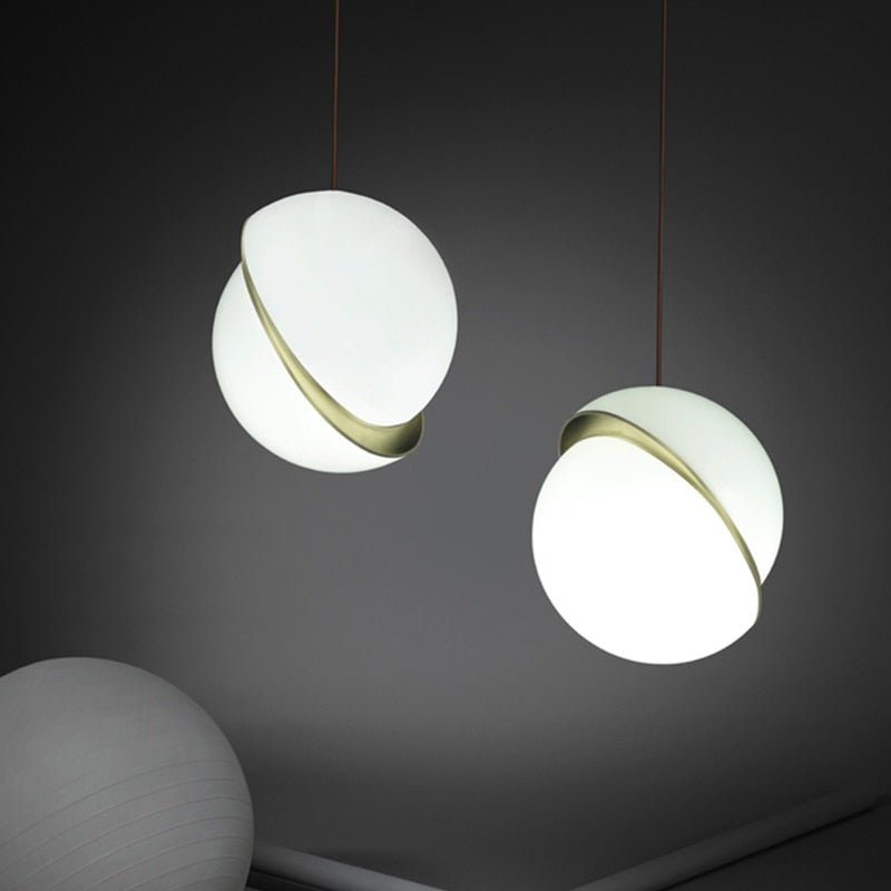 NyraHalo Orb Moon Pendant Light for Living Room Ceiling Lamp