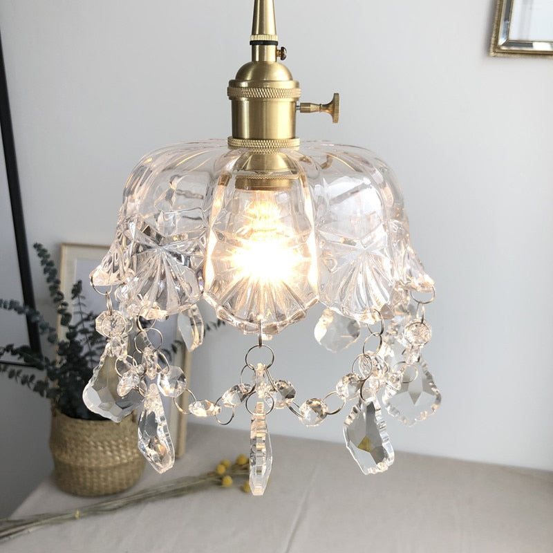 Lyra Crystal Glass Pendant Light for Modern Homes Decor
