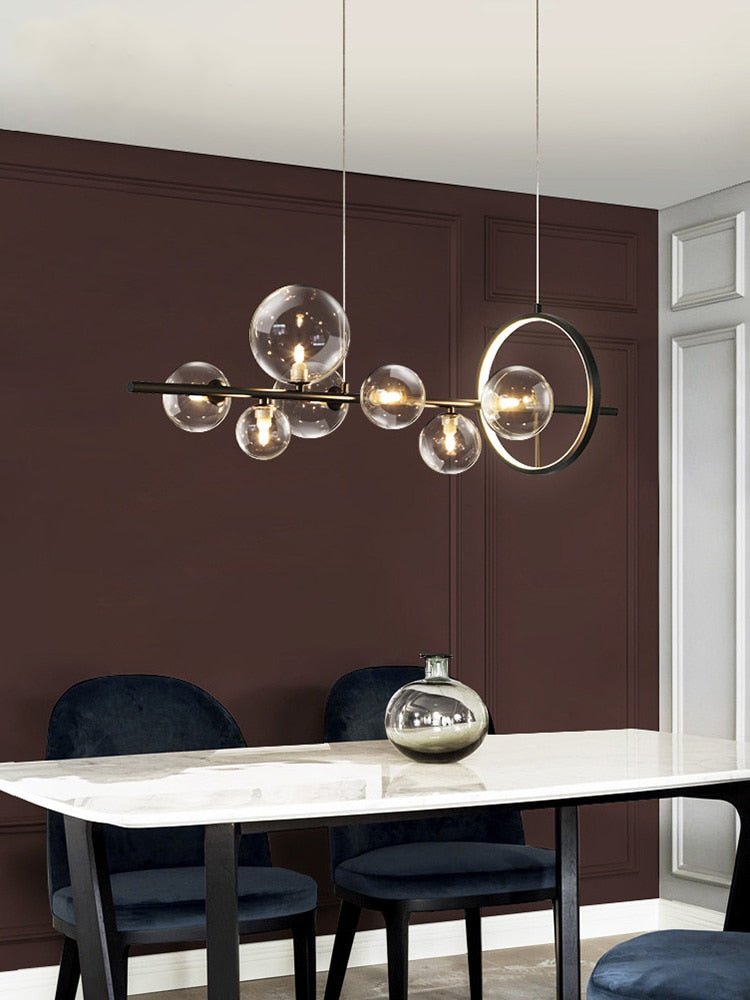 FjordGlow Glass Bubble Pendant Light In Nordic Style