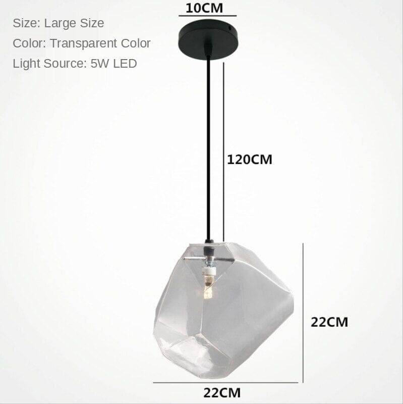 Rainbow Stained Glass Stone Chandeliers for Living Room