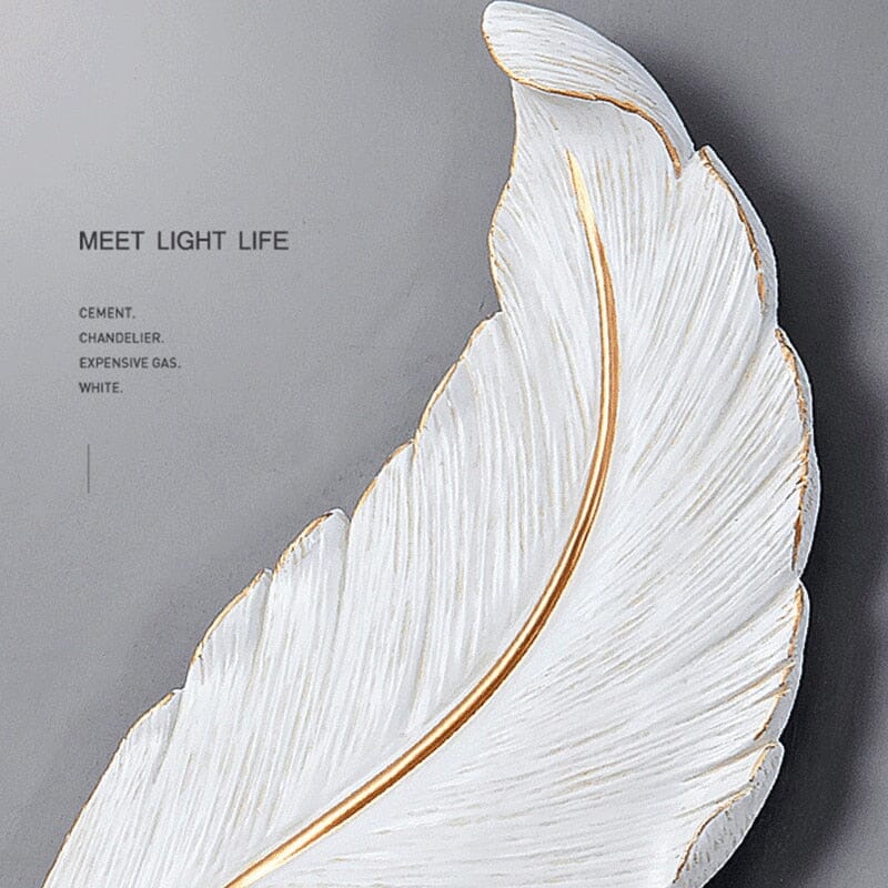 Nyara Nordic Feather LED Wall Lamp for Living Rooms