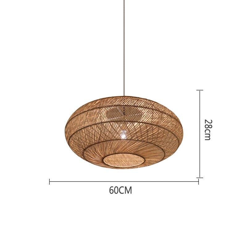 Zarela Rattan Pendant Light with Adjustable LED Glow