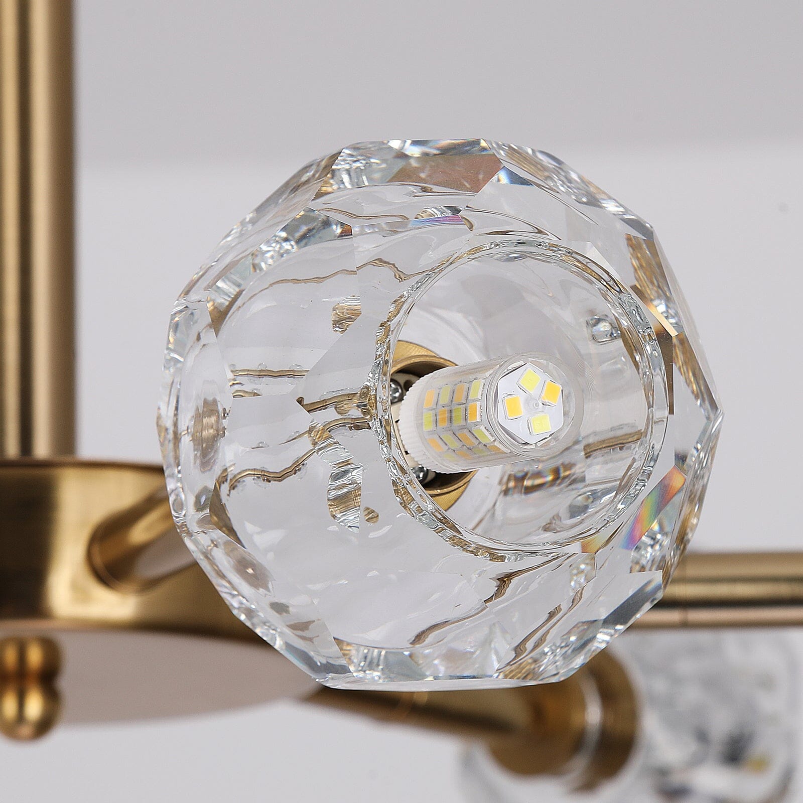 NovaLume Crystal LED Pendant Light With Metal Frame