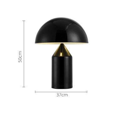 Aurex Table Lamp in Nordic Mushroom Style Black White Gold
