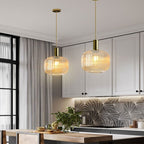 Nystral Fluted Glass Pendant Lights for Nordic Home Interiors