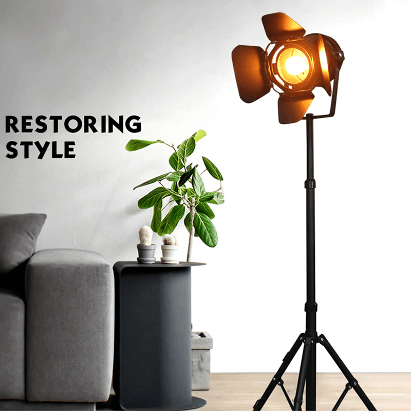 ForgeGlow Industrial Reflector Floor Lamp For Modern Living Rooms
