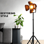 ForgeGlow Industrial Reflector Floor Lamp For Modern Living Rooms
