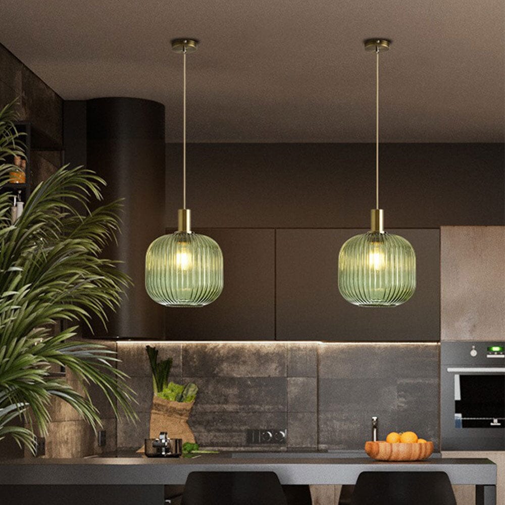 Nystral Fluted Glass Pendant Lights for Nordic Home Interiors