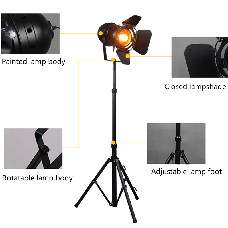 ForgeGlow Industrial Reflector Floor Lamp For Modern Living Rooms