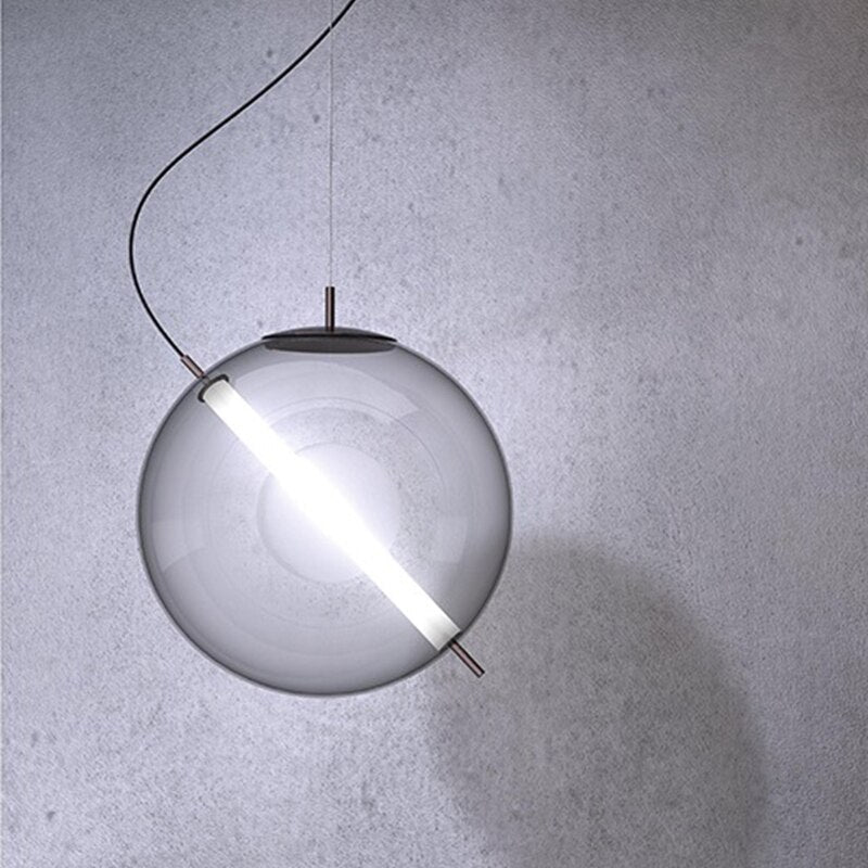 Luminex Copper Matte Glass LED Pendant Light for Modern Interiors