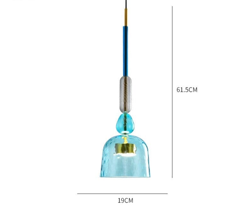 NovaCandy Color Glass Pendant Lights in Nordic Brass