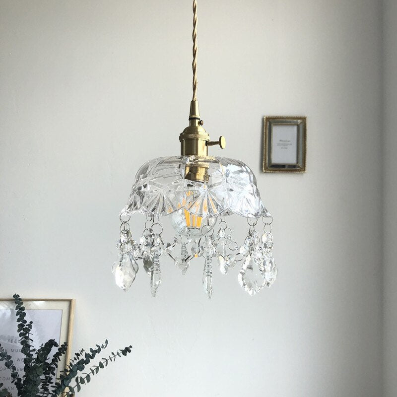 Lyra Crystal Glass Pendant Light for Modern Homes Decor