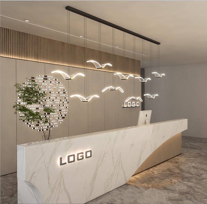 Marinell | Seagull-Inspired Dining Chandelier In Copper