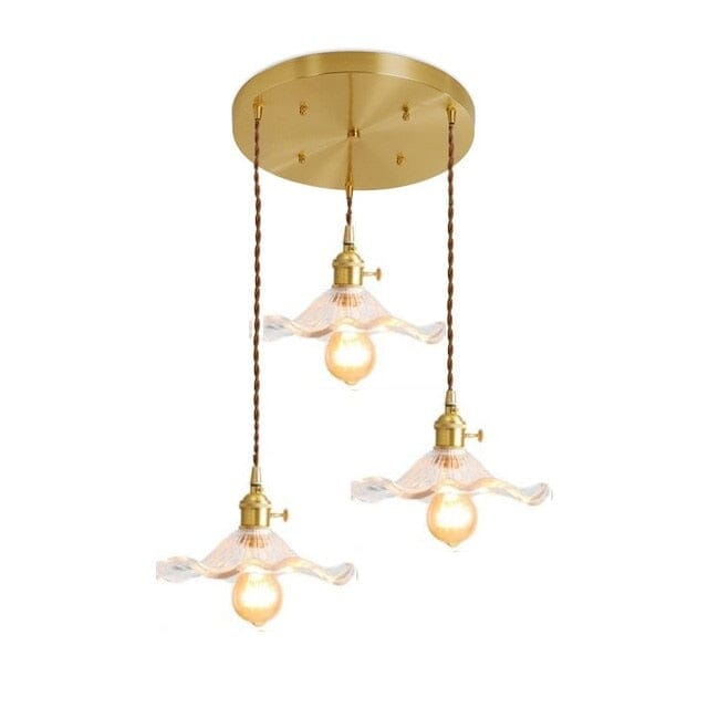 Lyra Glass Flower Pendant Lights for Nordic Decor in Living Room