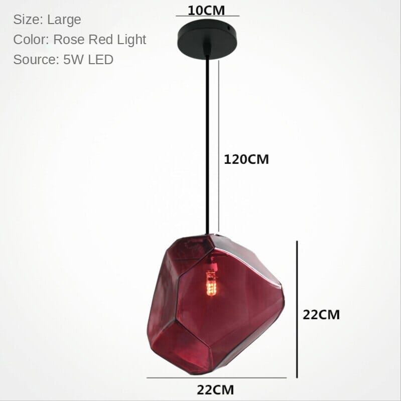 Rainbow Stained Glass Stone Chandeliers for Living Room