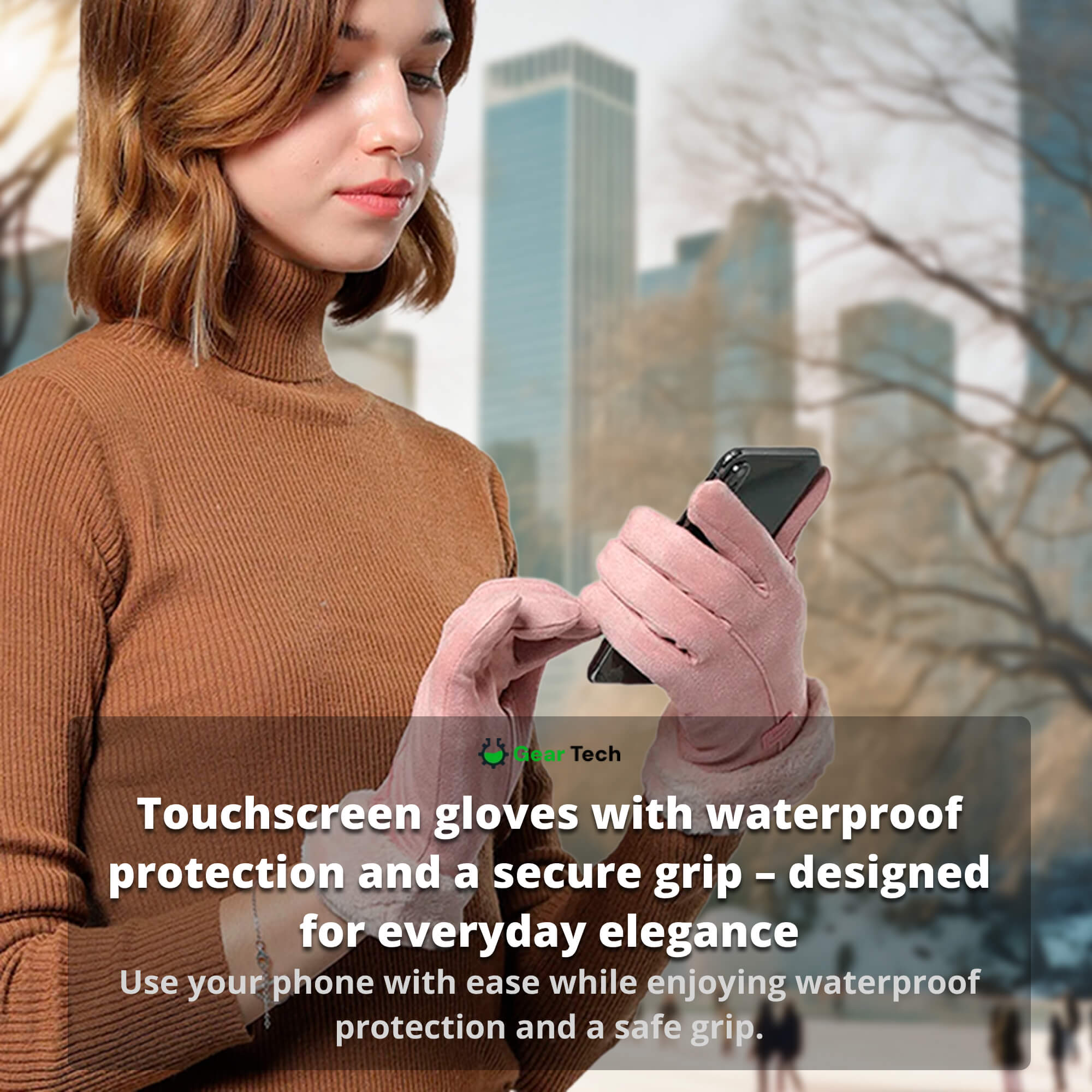 UK Women's Heated Gloves With Touchscreen And USB Rechargeable Waterproof Warmth