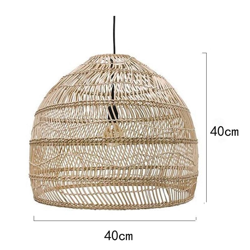 Zarela Rattan Pendant Light with Adjustable LED Glow