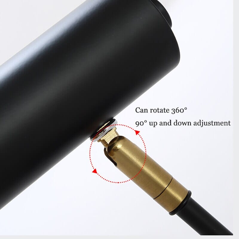 Lumină de perete Lumen Crest aurie și neagră, corp modern