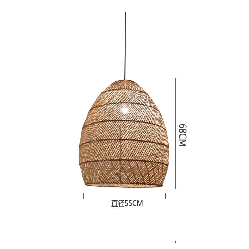 Zarela Rattan Pendant Light with Adjustable LED Glow