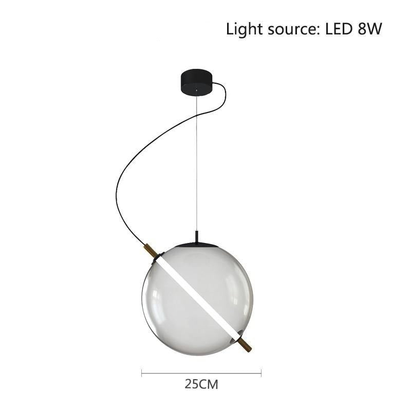 Luminex Suspension LED en Verre Mat Cuivre pour Intérieurs Modernes