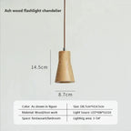 Aurelo Timber Pendant Light Nordic Style Wood Glow for Living Room