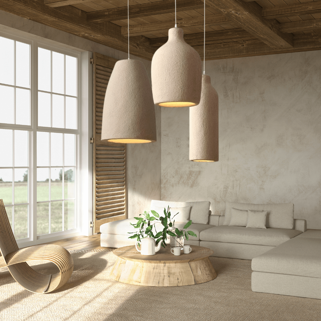 Aeris Wasabi Japandi Pendant Lights With Warm Glow