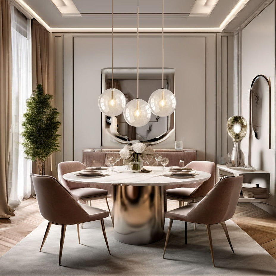 Arden Nordic Glass Orb Pendant Lights by Linvale Studio