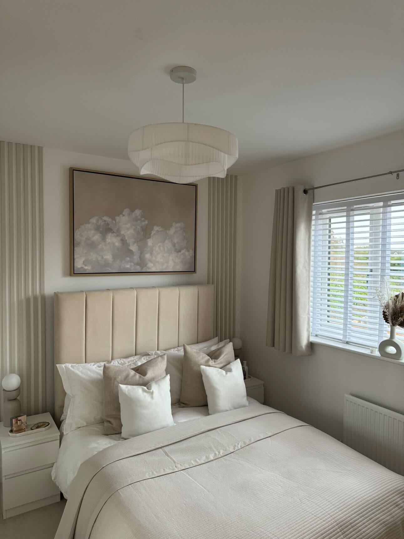 Aurelia Pleated Fabric Pendant Lamp with Soft Glow Ambience