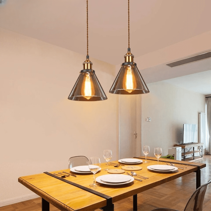 Novae Retro Glass Pendant Lights for Living Rooms and Lofts