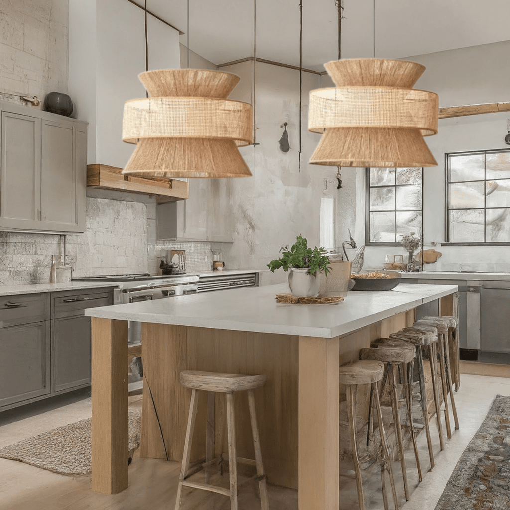 Kinari Handmade Hemp Rope Pendant Light Japanese Inspired Chandelier