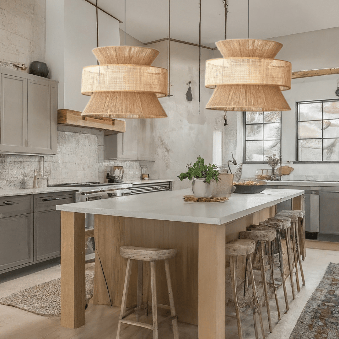 Kinari Handmade Hemp Rope Pendant Light Japanese Inspired Chandelier