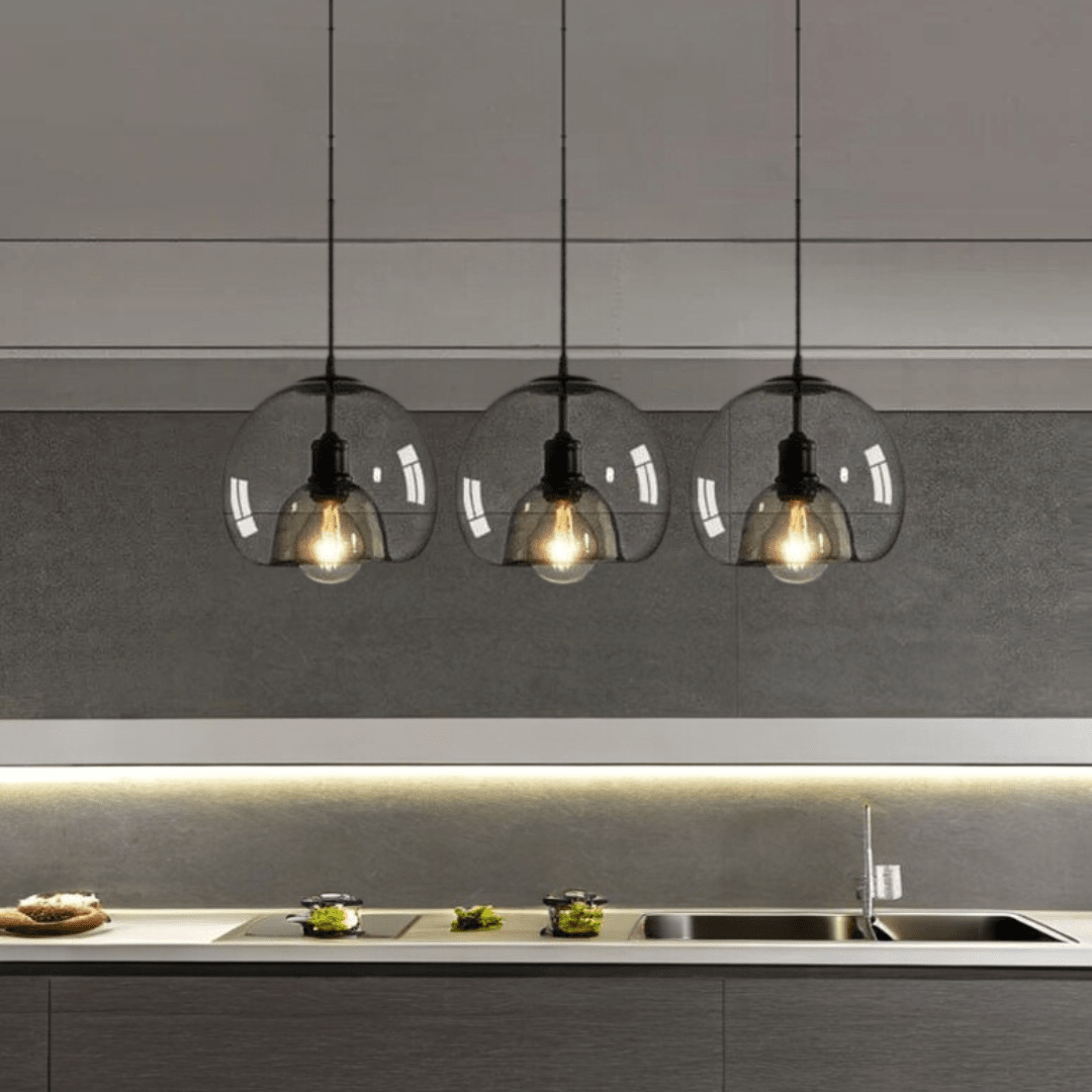 Lyris Glass Pendant Lamps for Modern Kitchens and Bathrooms
