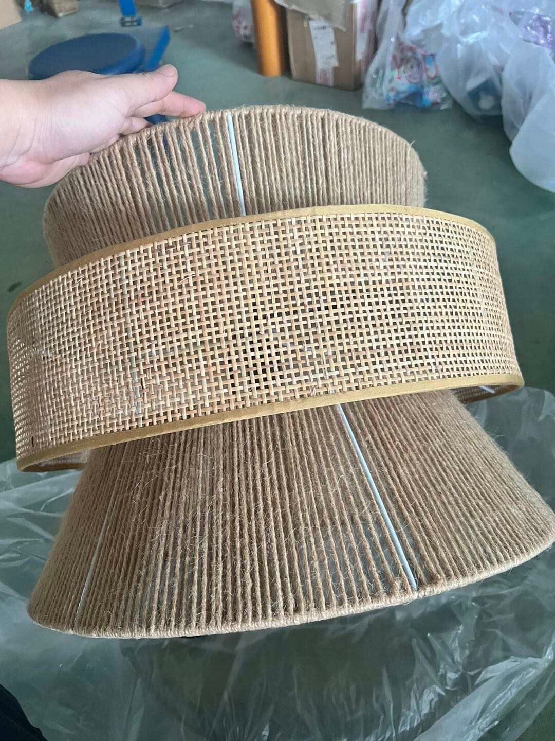 Kinari ručně vyráběné lustr z konopného lana inspirovaný japonským stylem