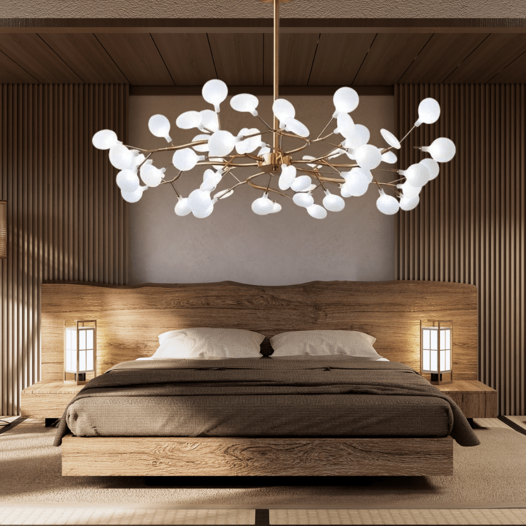 LumaFlare Iron LED Chandelier for Modern Interiors Style