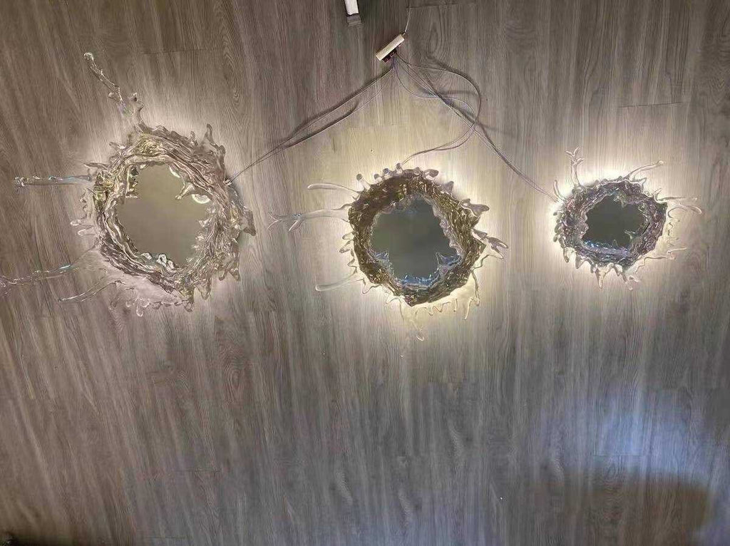 DriftGlow Water Splash LED Mirror Wall Light Waterproof