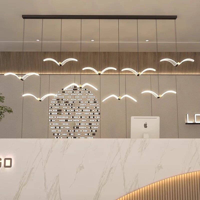 Marinell | Seagull-Inspired Dining Chandelier In Copper