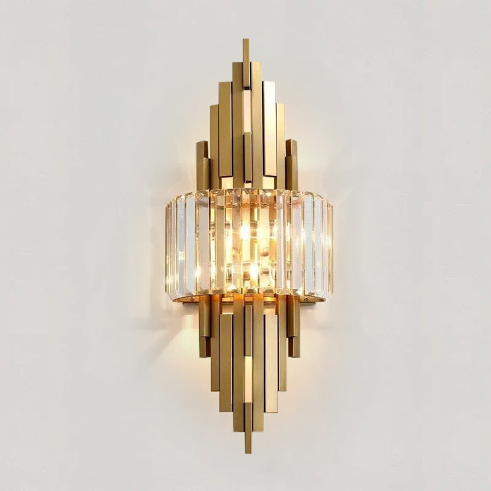 Aurelia Radiant Gold Crystal Wall Sconce Mini Chandelier