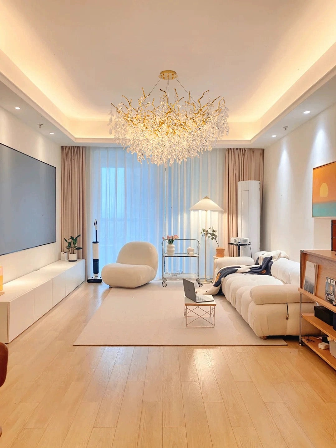 French Style Branch Crystal Chandelier For Modern Homes