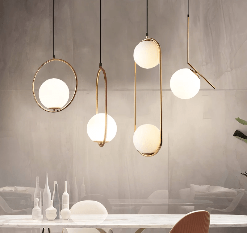 Asteri Glass Orb Pendant Lights | Table Decor Accent