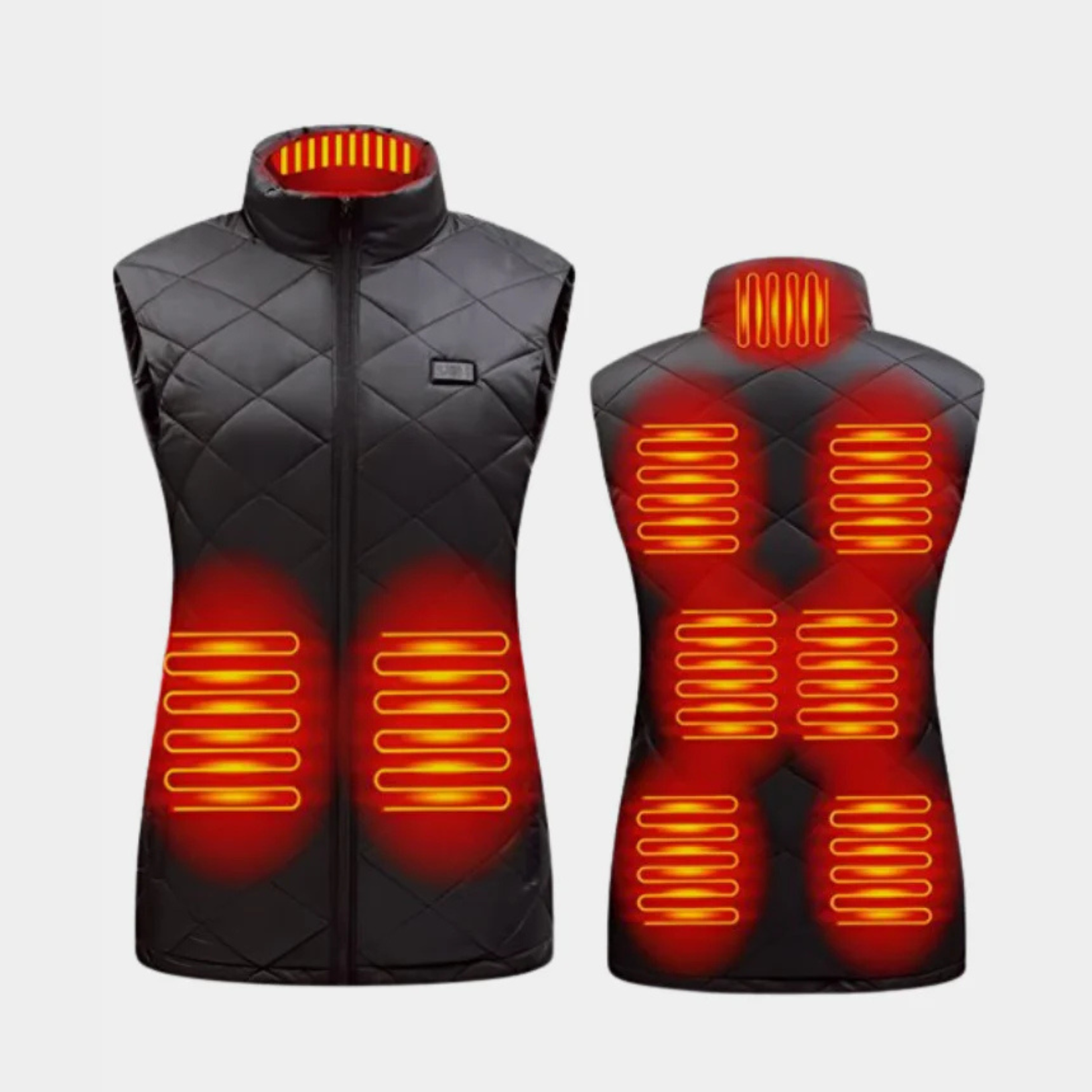 Women's Heated Vest With Dual Controls And Nine Heating Zones