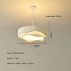 Aurelia Pleated Fabric Pendant Lamp with Soft Glow Ambience