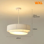 Aurelia Pleated Fabric Pendant Lamp with Soft Glow Ambience
